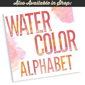 Beautiful Watercolor Textured Alphabet Letters Clipart TpT