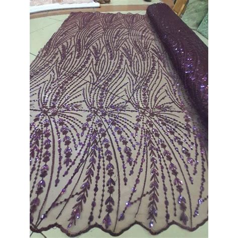 Latest Rambat Model Tile Fabric Spenggel Sequin Kebaya And Wedding