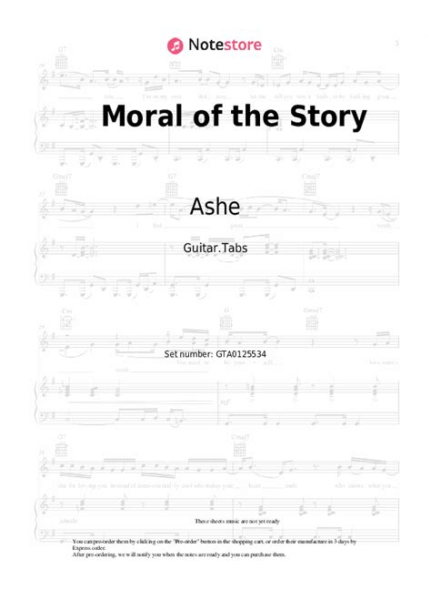 Moral of the Story tabs guitar Ashe in Note-Store.com | Guitar.Tabs SKU GTA0125534