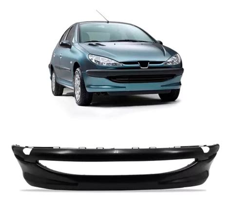 Parachoque Dianteiro Peugeot 206 1999 A 2004 Sem Furo Preto