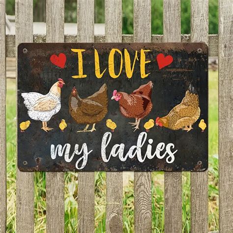 Vintage Chicken Metal Tin Signs Funny Chicken Coop Sign Temu