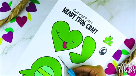 Printable Heart Frog Craft Template – Simple Mom Project