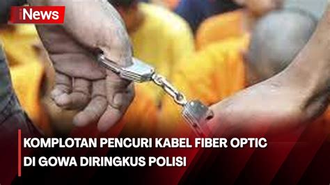 Komplotan Pencuri Tiang Kabel Fiber Optik Di Gowa Ditangkap Polisi