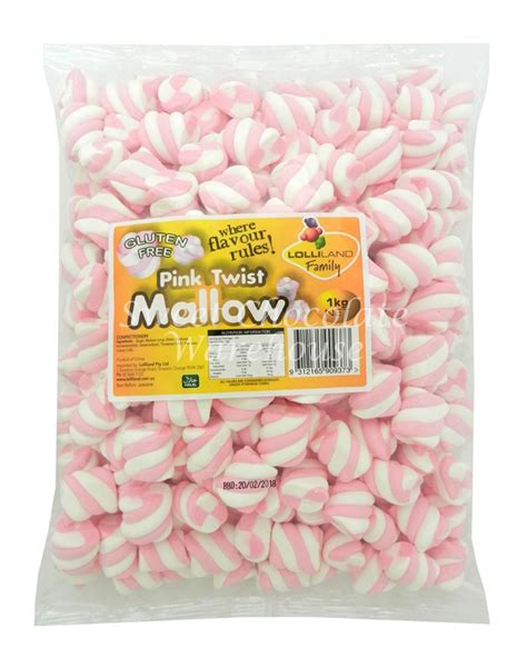 Pink And White Marshmallow Twist 1kg