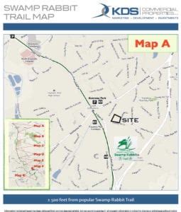 Swamp Rabbit Trail Map | KDS Caine Commercial Real Estate