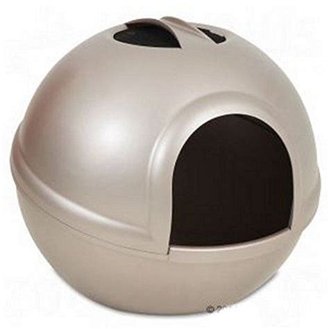 A Round Cat Modern Style Litter Box With A Roomy Interior And Activated