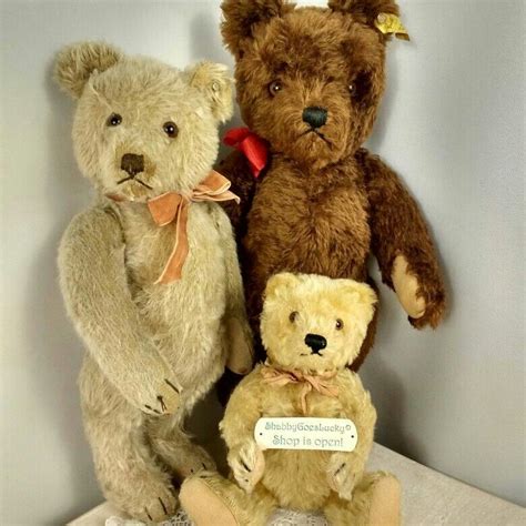 Classic Steiff Original Teddy Bears From The 1940s 50s 60s At