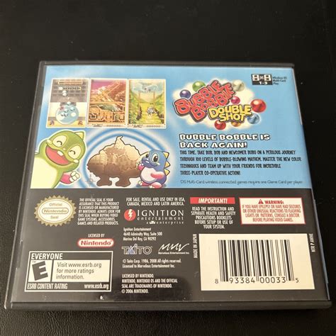 Bubble Bobble Double Shot Nintendo Ds Ebay