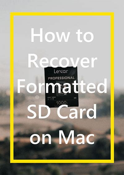 4 Easy Steps How To Recover Formatted SD Card On Mac SD Card Recovery