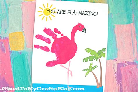 Handprint Flamingo Printable