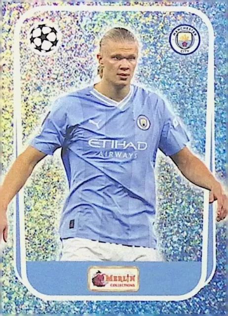 2023 24 TOPPS MERLIN Heritage Ucc Manchester City Erling Haaland EUR 5