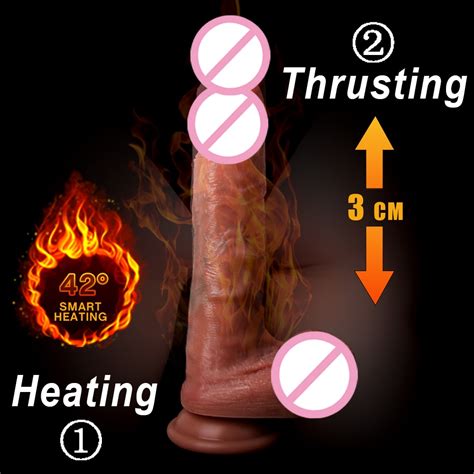 Automatic Thrusting Realistic Telescopic Dildo Remote Control Heating