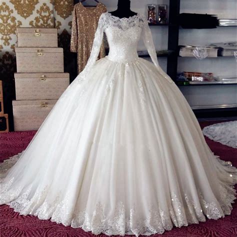 Real Sample Lace Long Sleeves Ball Gowns Wedding Dresses Vintage