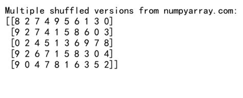 Mastering NumPy Shuffle And Random State A Comprehensive Guide Numpy