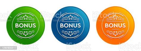 Bonus Badge Icon Liquid Design Round Button Set Illustration Stock Illustration Download Image