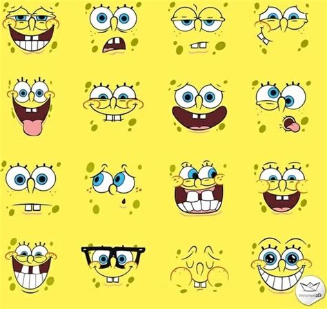 Spongebob Squarepants Vector Pack Faces Vectors graphic art designs in ...