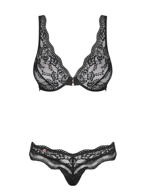 Sexy Completino Intimo Nero Collezione Luvae Obsessive Lingerie