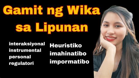 Gamit Ng Wika Sa Lipunan At Halimbawa Gamitngwika Filipino Wika