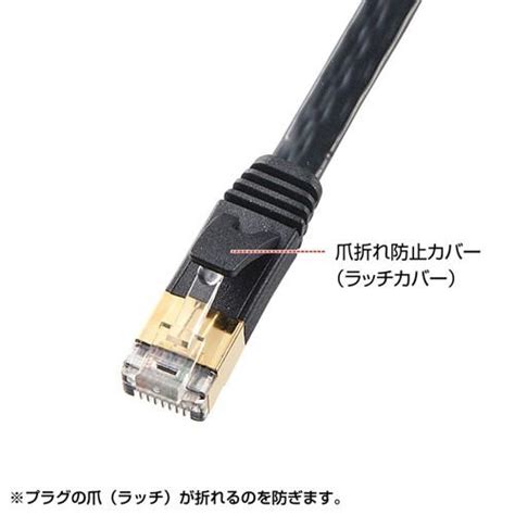 Lanケーブル 15m Cat7 カテゴリ7 フラット ブラック Kb Fl7 15bkn サンワサプライ Kb Fl7 15bkn