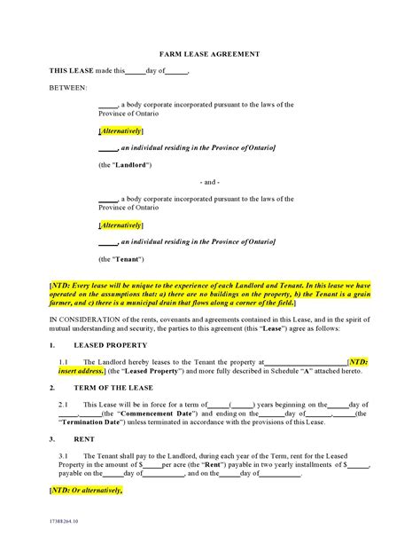 37 Free Land Lease Agreements Word And Pdf Templatelab