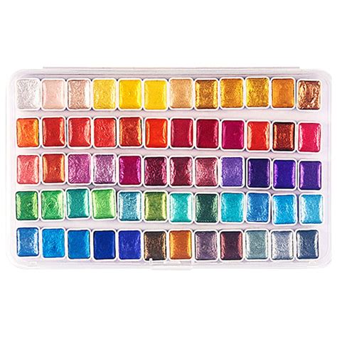 Sdjma 60 Colors Watercolor Painting Set Metallic Watercolor Paint Set