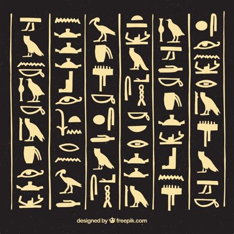 Egyptian Hieroglyphs Vector