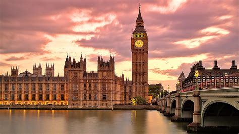 Bridge River Thames Big Ben London United Kingdom Europe