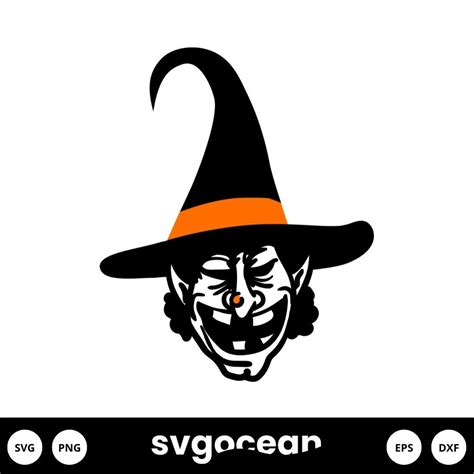 Witch Face Svg vector for instant download - Svg Ocean — svgocean