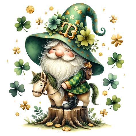 Premium Psd Cute Gnome St Patricks Day Clipart Illustration