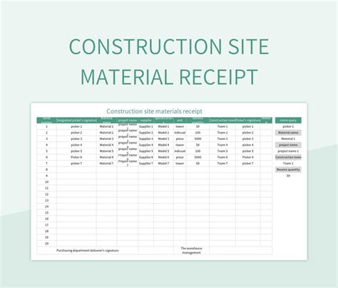 Free Material List Templates For Google Sheets And Microsoft Excel ...