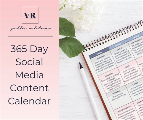 365 Day Social Media Content Calendar With Bonus Excel Etsy Diy Social Media Social Media