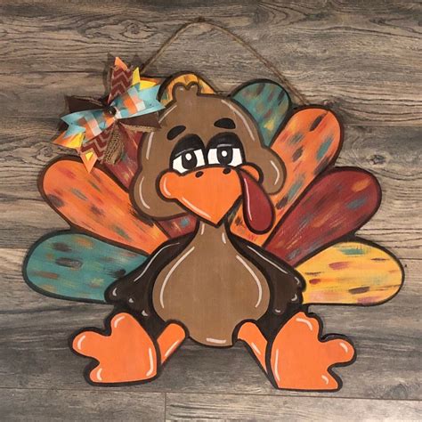 Turkey Door Hanger Thanksgiving Decor Fall Decor Fall Door Hanger