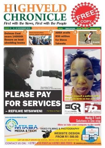 Highveld Chronicle Issue