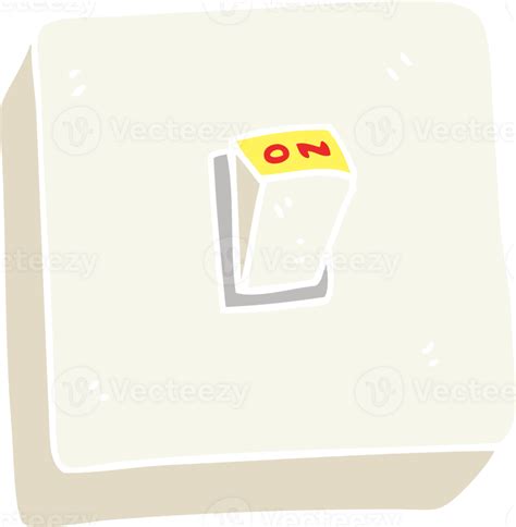 Flat Color Illustration Of A Cartoon Light Switch 36332808 PNG