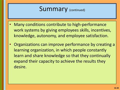 Ppt Chapter 16 Creating And Maintaining High Performance Organizations Powerpoint Presentation