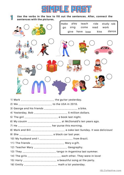 Simple Past Español Ele Hojas De Trabajo Pdf And Doc