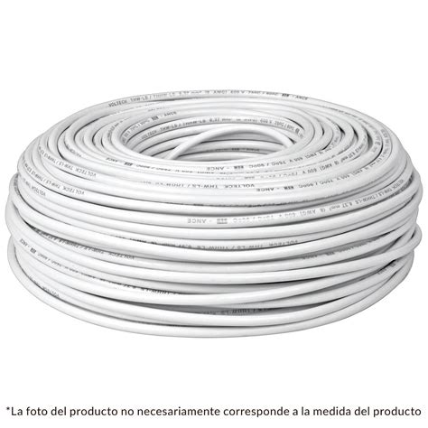 Cable THHW LS 12 AWG Color Blanco Rollo 100 M Volteck