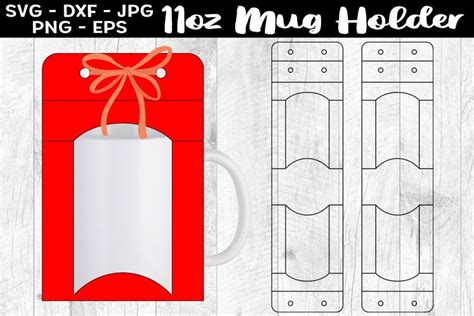 11oz Mug Holder Template Svg Mug Box Template Svg 1781545