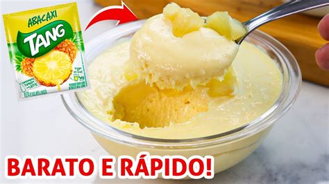 Mousse De Abacaxi Suco Tang Receita Youtube