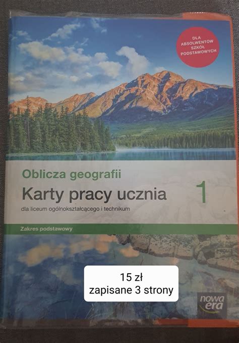 Karty Pracy Ucznia Oblicza Geografii Piotrowice Olx Pl