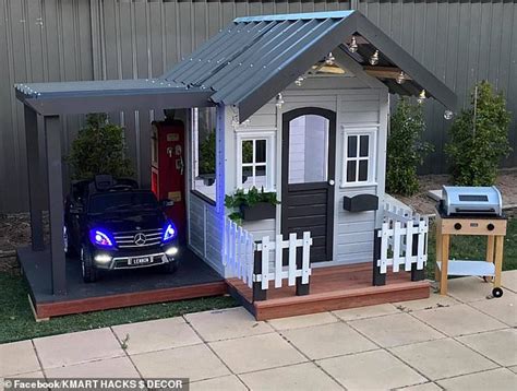 Father Turns A 199 Kmart Cubby House Into A Spectacular Mansion For