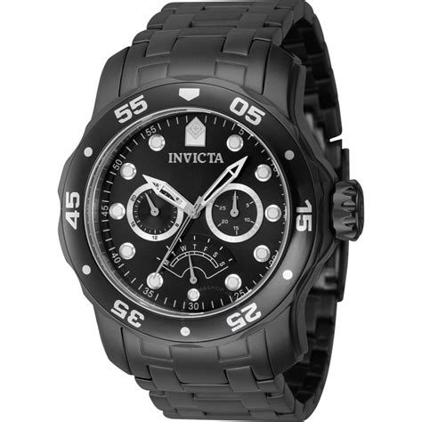 Invicta Pro Diver Gmt Retrograde Quartz Black Dial Mens Watch 47000 886678622375 Pro Diver