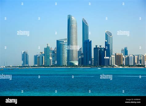 Skyline of downtown Abu Dhabi Stock Photo - Alamy