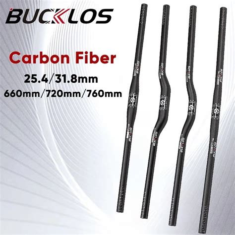 BUCKLOS Full Carbon Bicycle Handlebar 25 4mm 31 8mm Flat Bar 660mm