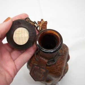 Vintage Don Quijote Jeype Sancho Leather Wrapped Brown Bottle Made In