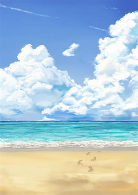 背景 夏の空と海 Macaroniのイラスト Pixiv 海 イラスト 夏 壁紙 夏 イメージ