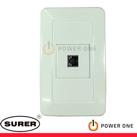 Surer Gang Telephone Jack Outlet P C Rj Flush Type Aura