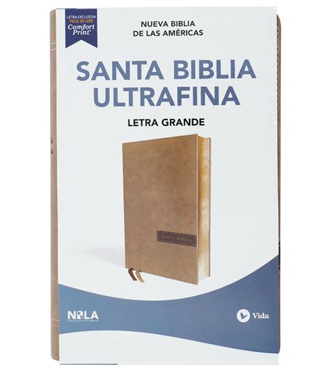 Biblia Nbla Ultrafina Letra Gigante Imitacion Piel Beige Libreria