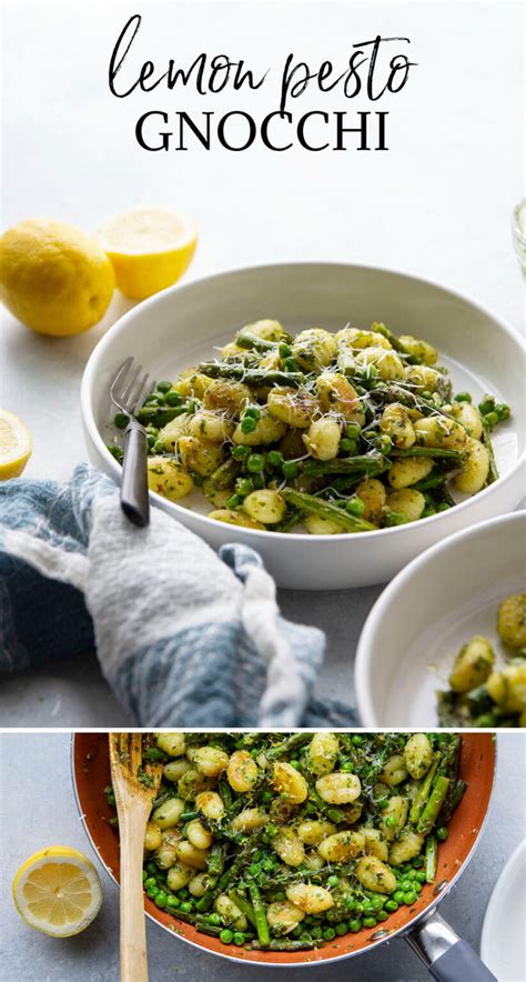 Lemon Pesto Gnocchi With Peas And Asparagus