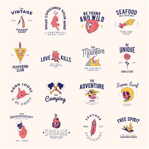 Conjunto de vector de diseño de insignias vintage Vector Gratis